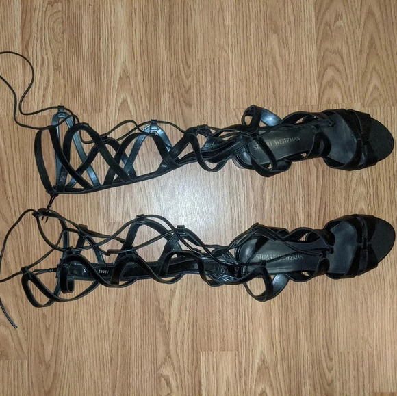 Stuart Weitzman Grecian Tall Gladiator Sandal Heel - Picture 9 of 11